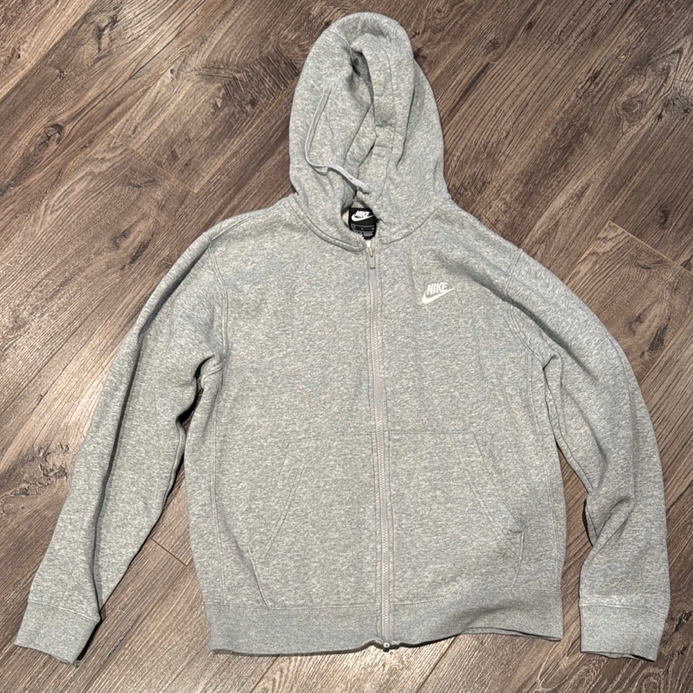 Nike Heather Gray Hoodie small track jacket